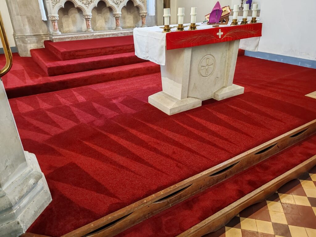 New carpet in church